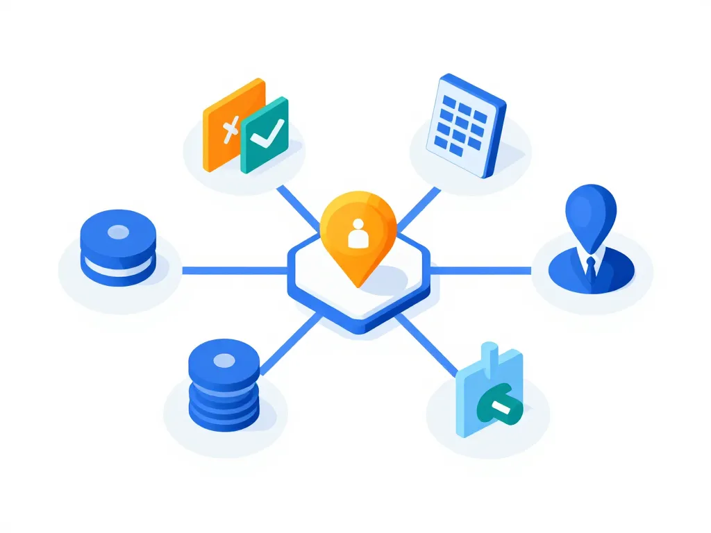 Schéma PGI GTA connecte ventes stocks et comptes