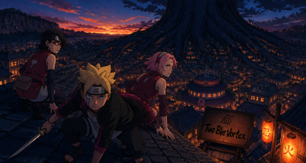 boruto two blue vortex 14 sakura sarada konoha racines