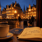 Visiter une capitale européenne ambiance café carnet