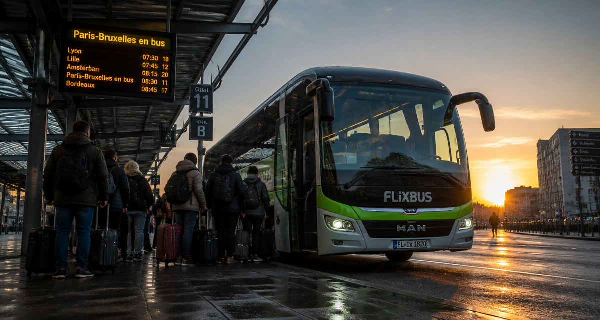 billet paris bruxelles bus autocar gare