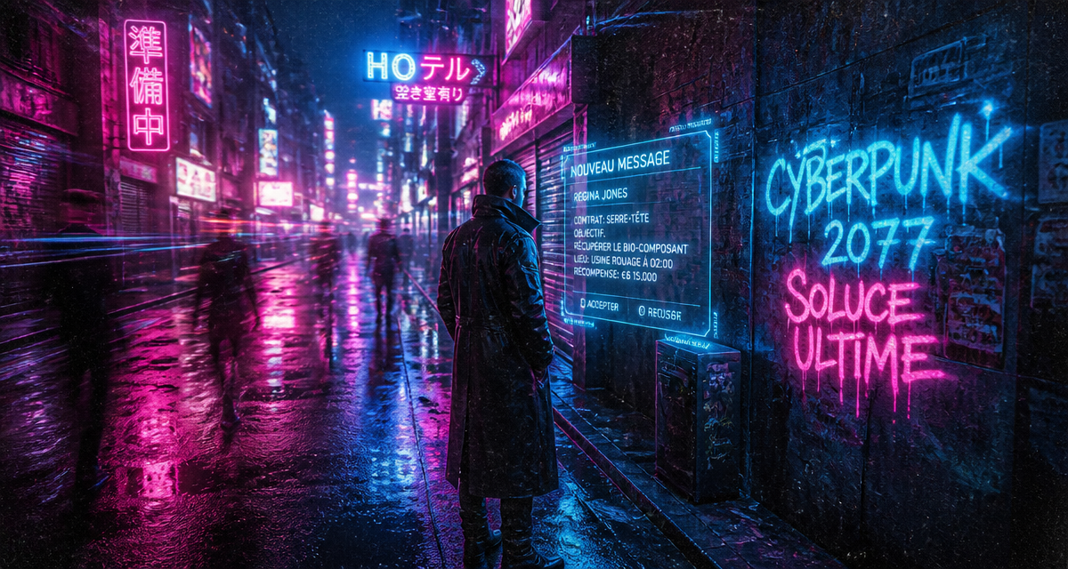 cyberpunk 2077 soluce image ruelle neon