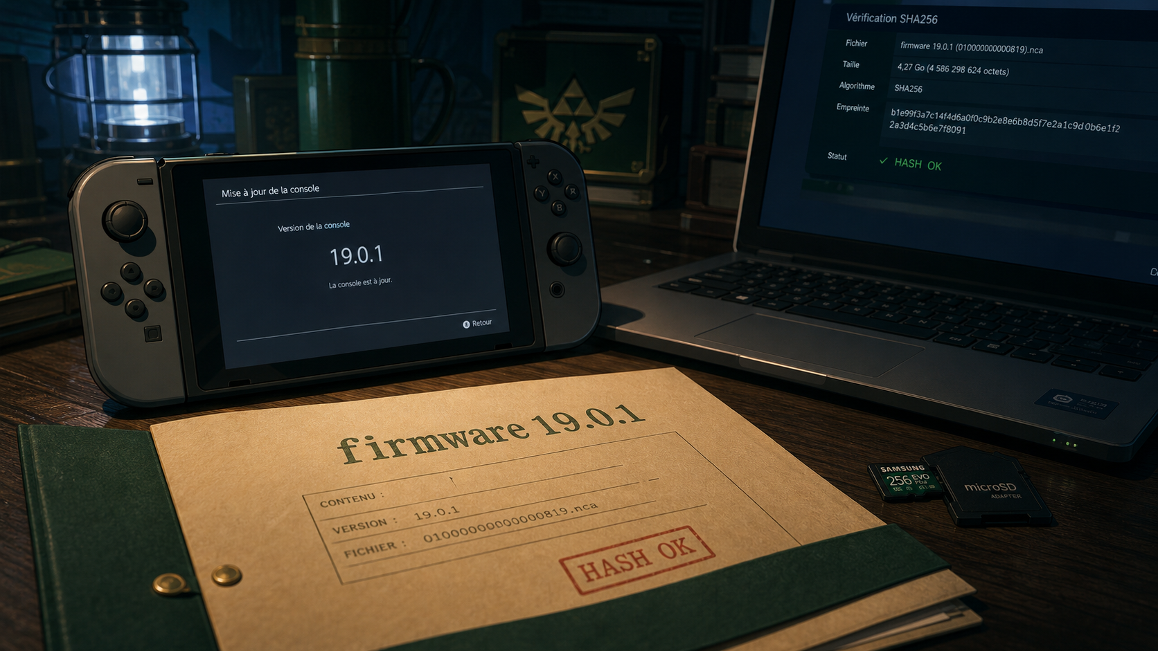 firmware switch 19.0.1 download : vérification SHA256 du fichier 322 MB