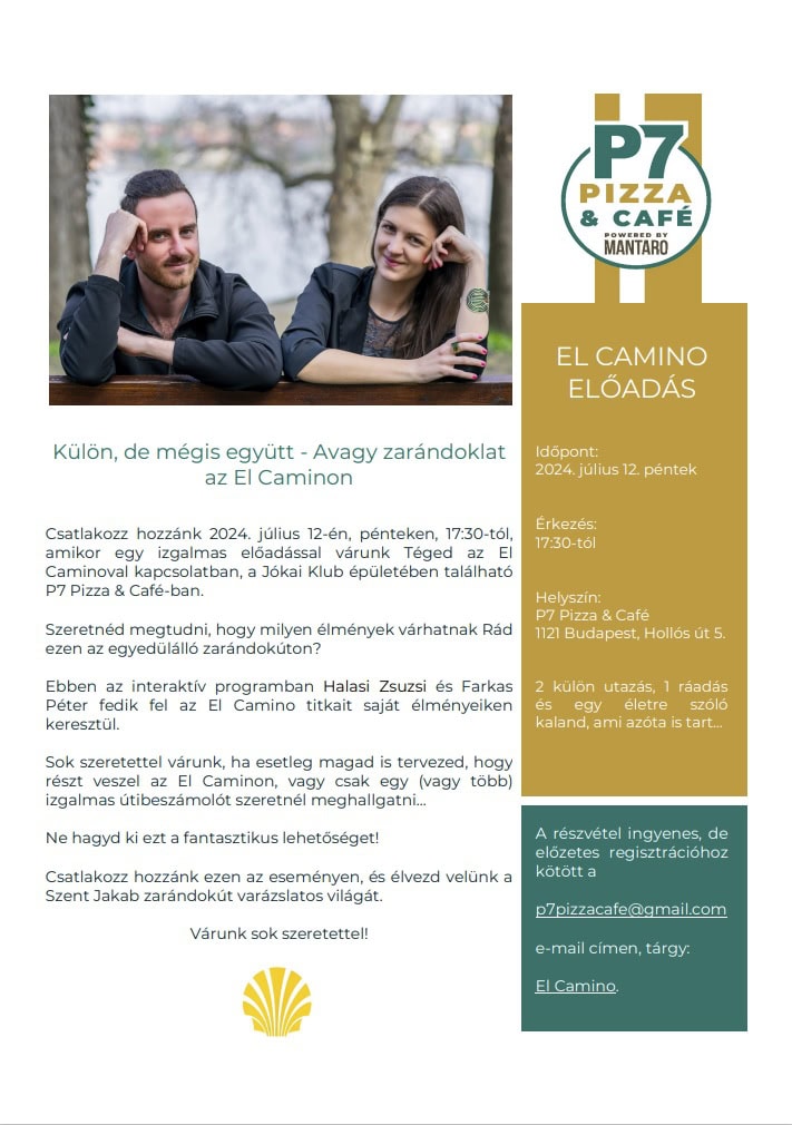 El Camino előadás a P7 Pizza & Café rendezésében
