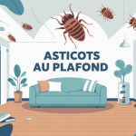Asticot au plafond vue globale d'une maison moderne