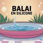 balai en silicone moderne sur carrelage parquet tapis poils et poussières