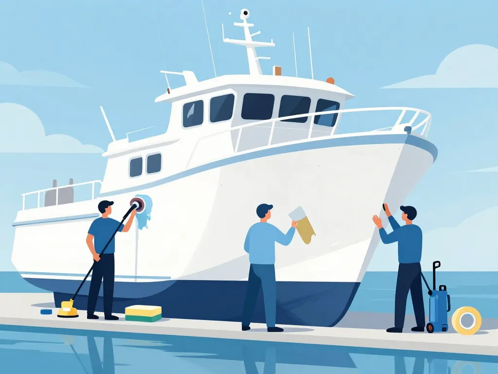 bateau peinture coque préparation nettoyage ponçage