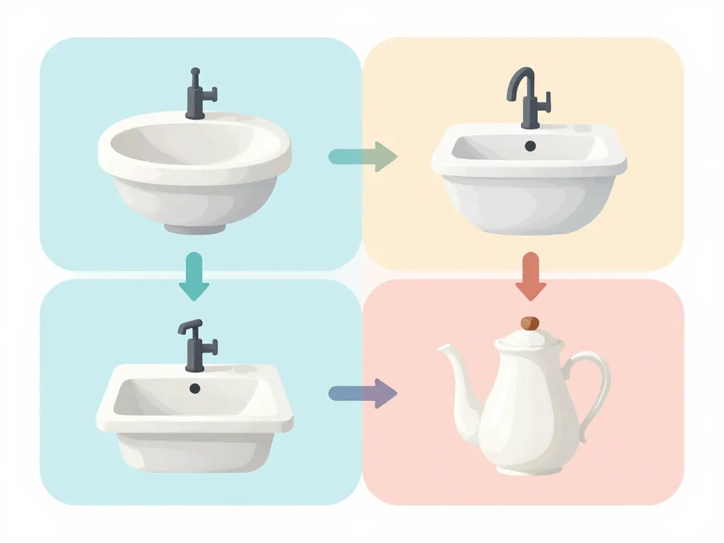 Schéma avantages inconvénients évier en grès ou céramique