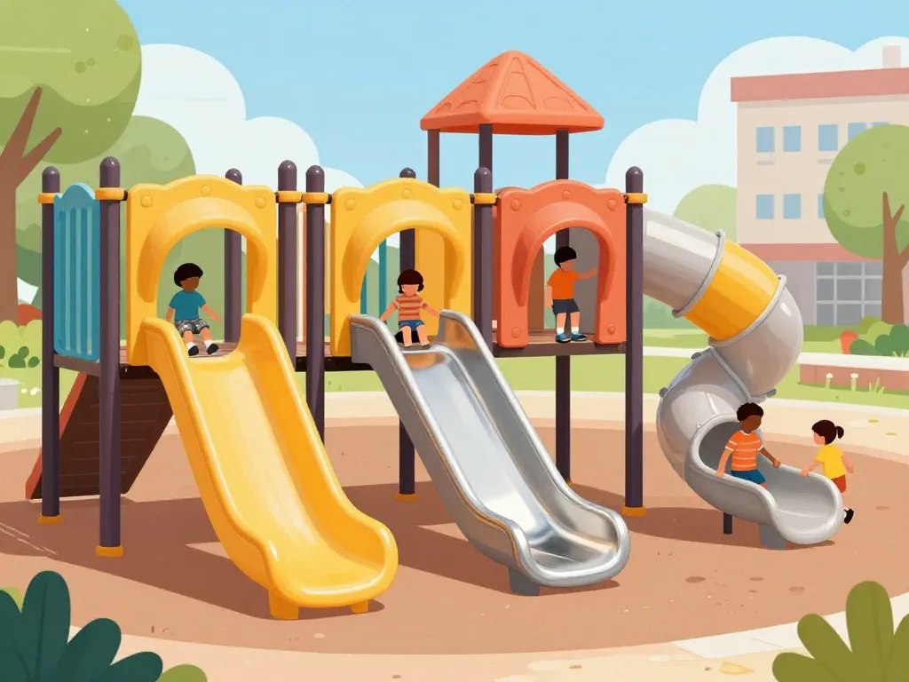 glissiere toboggan differents types en situation