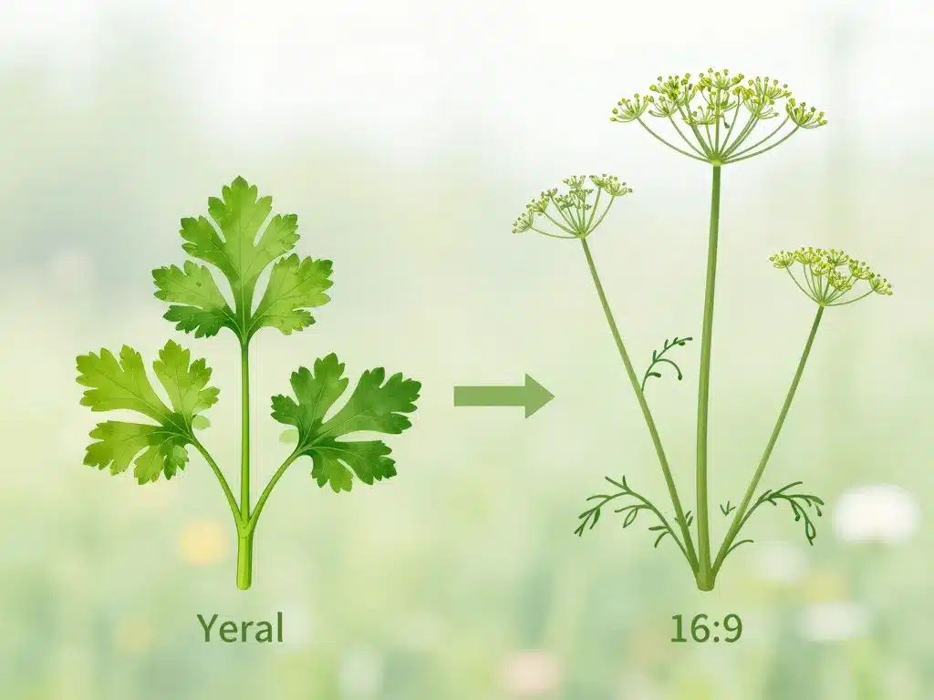 le persil repousse t il l'année suivante concept cycle bisannuel