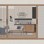 Illustration coupe cloison placostil isolant