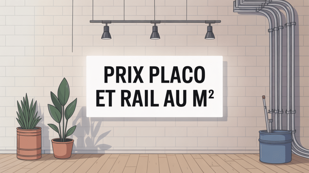 illustration prix placo et rail au m² estimation coût