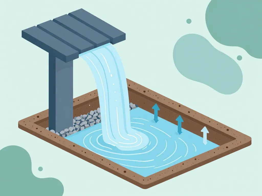 schéma puits d'infiltration eaux pluviales fonctionnement