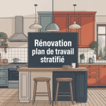 illustration renover plan de travail stratifié avant après