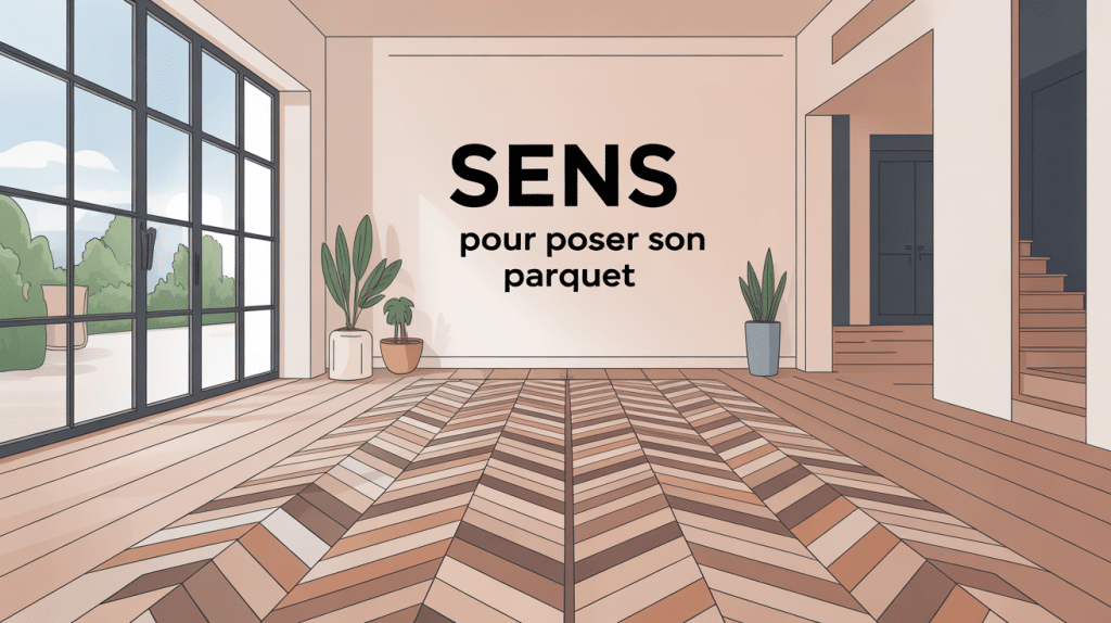 illustration lumineuse sens pour poser le parquet
