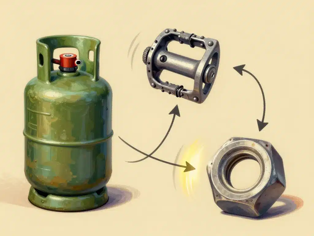 Exemples sens pour visser inversé gaz vélo