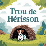 trou de hérisson dans le jardin sous un tas de feuilles