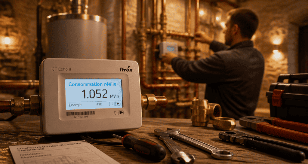 compteur d energie thermique sur canalisation cuivre