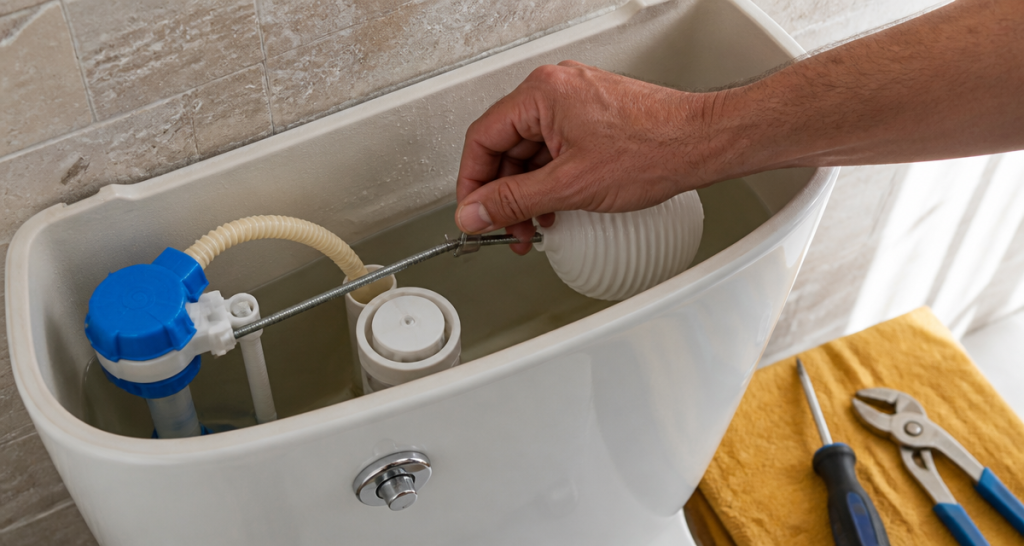 régler flotteur chasse d eau main outils
