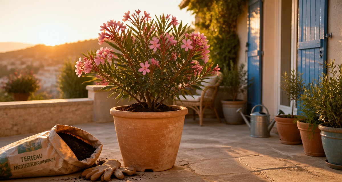 quand rempoter un laurier rose en pot terrasse