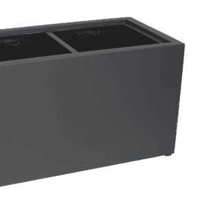 Jardinière métallique acier gris anthracite