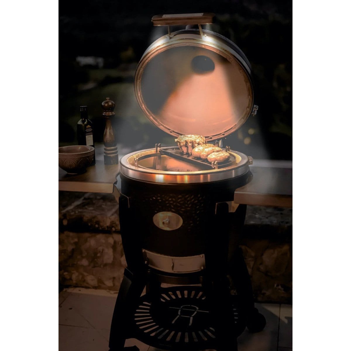 Barbecue Kamado Ø52cm sur chariot - Avant-Garde LeChef MONOLITH – Image 4