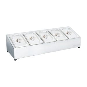 Saladette en inox pour pizza 5 bacs - Cozze