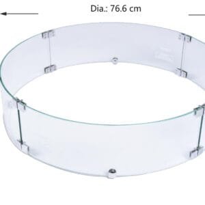 Ecran de protection Rond large pour table brasero LUNAR - Elementi