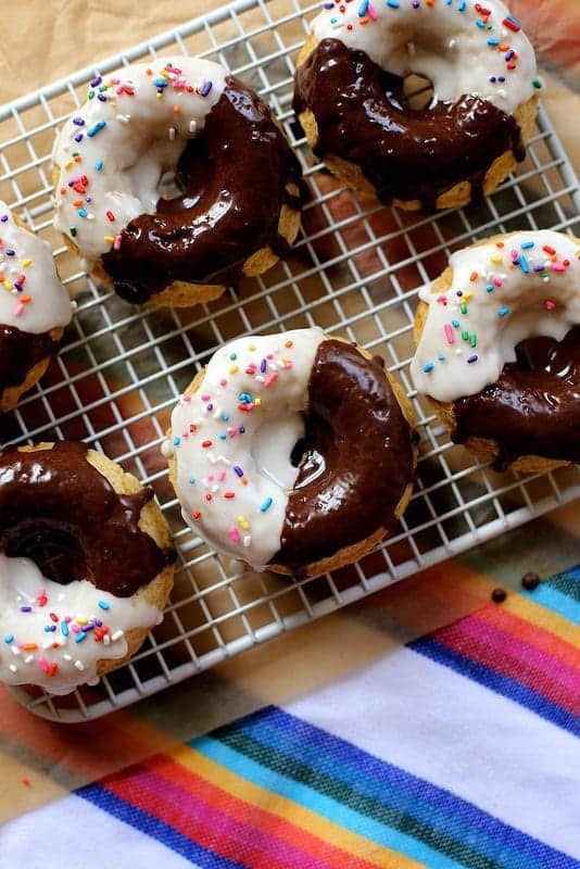 Black and White Cake Doughnuts
