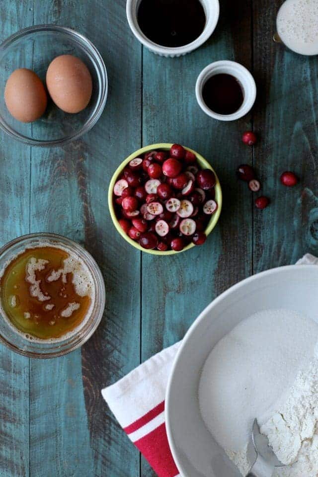 Brown Butter Cranberry Almond Pancake Muffins