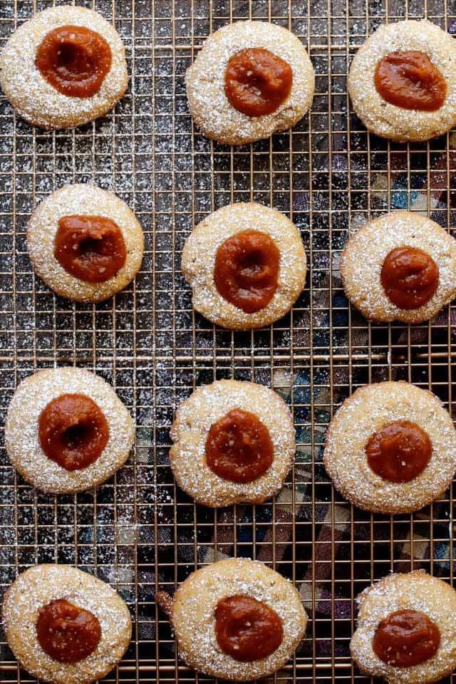 Pumpkin Salted Caramel Thumbprint Cookies (10)