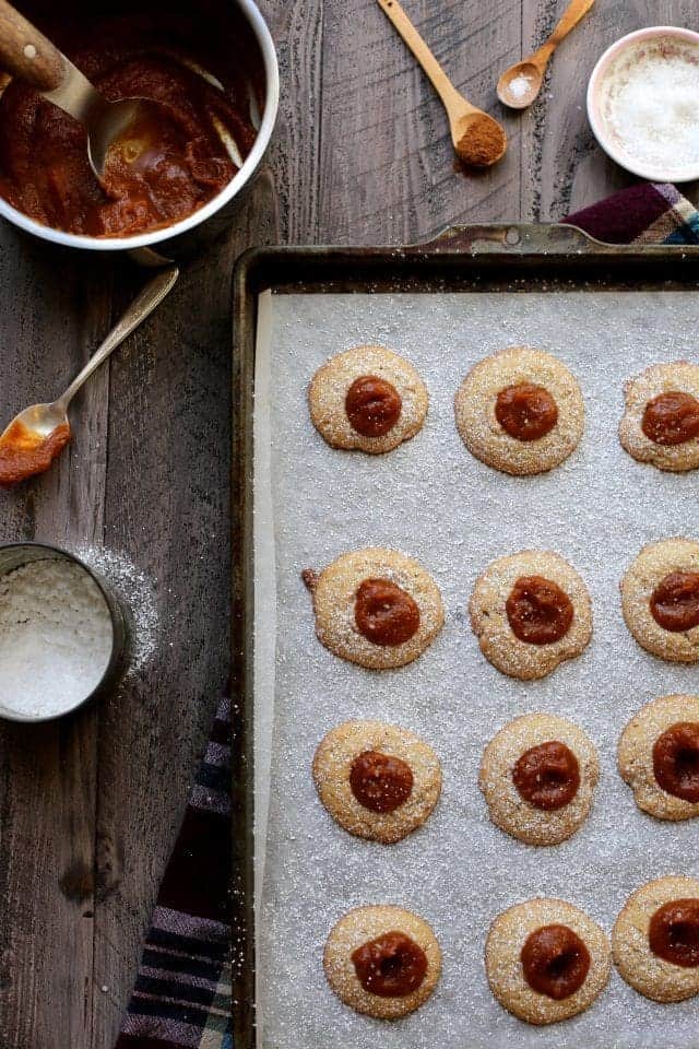 Pumpkin Salted Caramel Thumbprint Cookies (8)