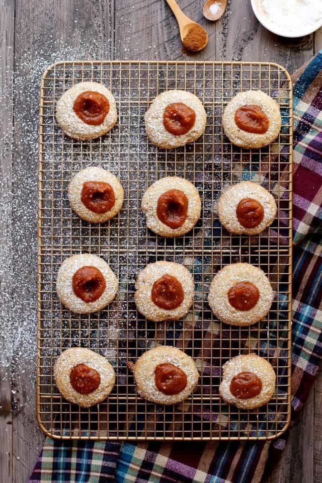 Pumpkin Salted Caramel Thumbprint Cookies (9)
