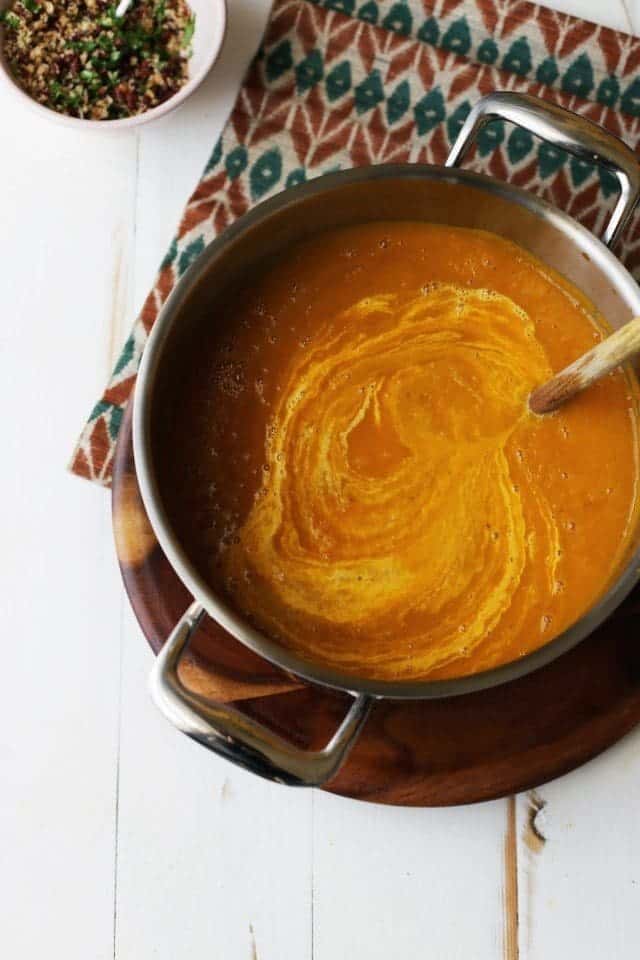 creamy spiced squash soup