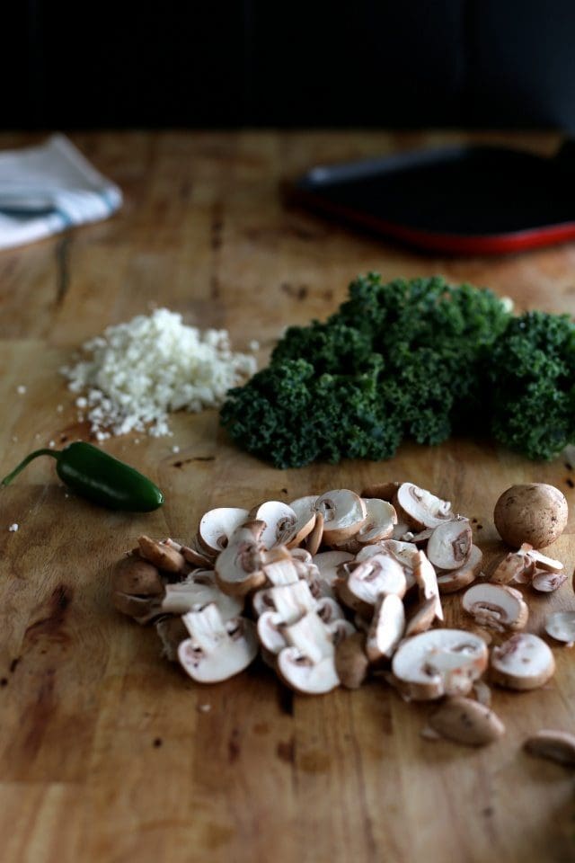 Mushroom and Kale Goat Cheese Quesadillas
