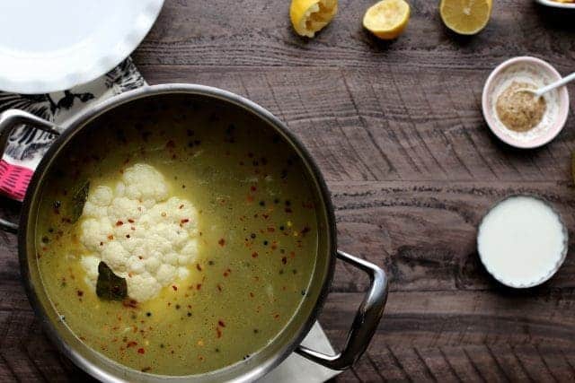 Roasted Cauliflower with Cheddar Beer Sauce