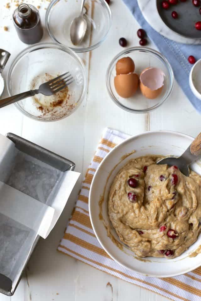brown butter banana cranberry bread