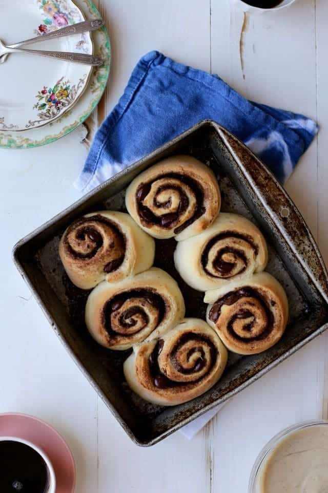 Quick and Dirty Chocolate Espresso Cinnamon Rolls