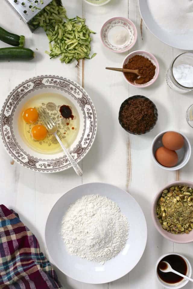 Gluten-Free and Gluten-Full Zucchini Pistachio Bread