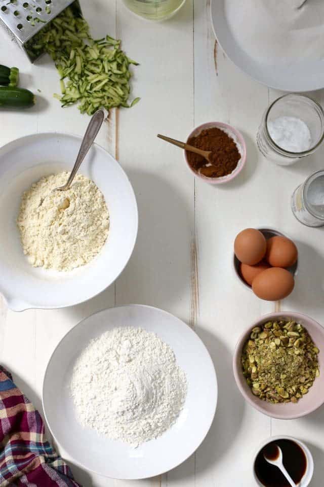 Gluten-Free and Gluten-Full Zucchini Pistachio Bread