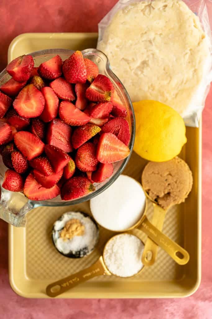 ingredients for a strawberry pie recipe