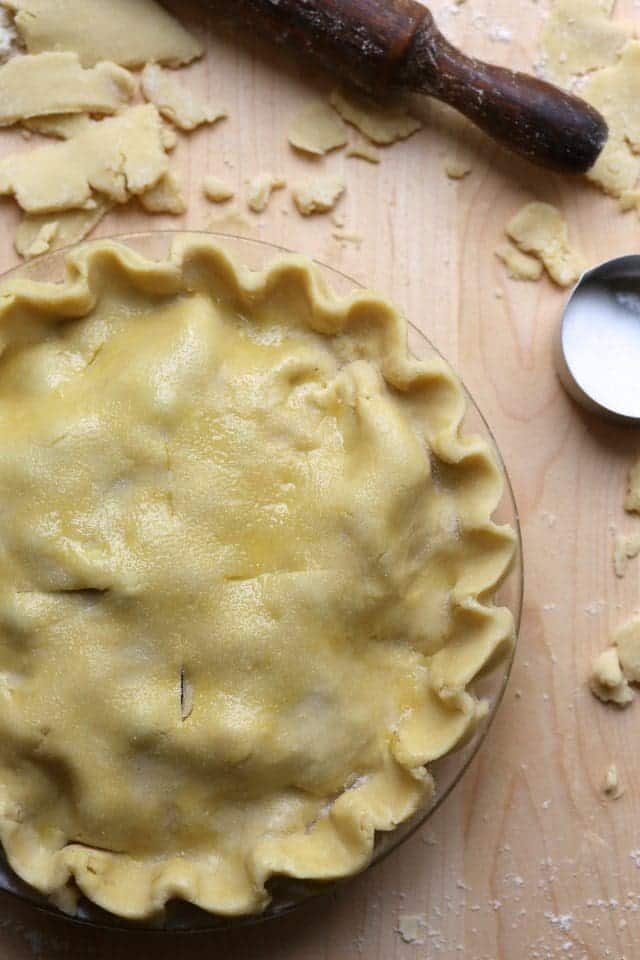 Gluten-free Peach and Blueberry Pie
