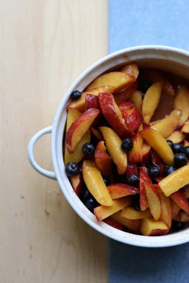 Gluten-free Peach and Blueberry Pie