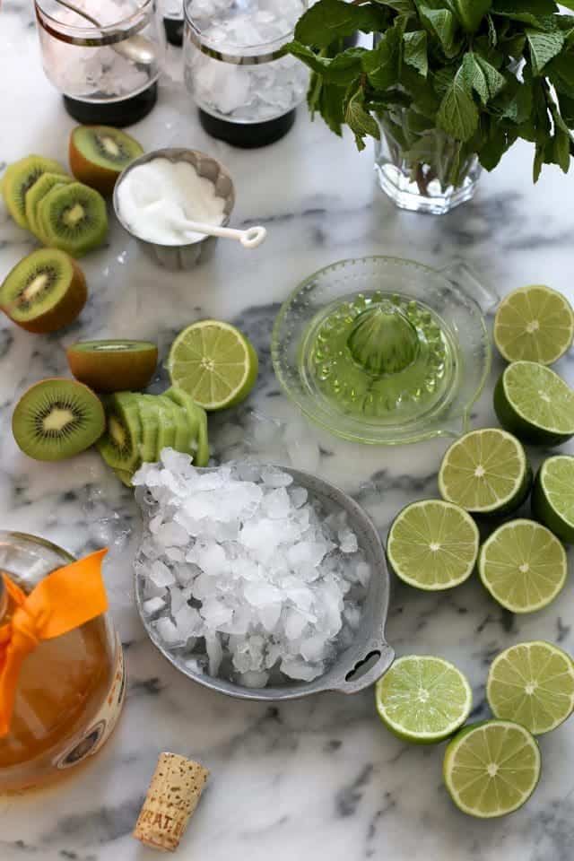 Kiwi Mint Mojitos