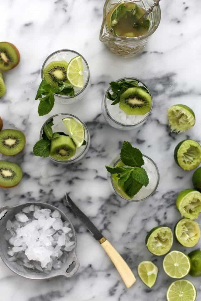 Kiwi Mint Mojitos