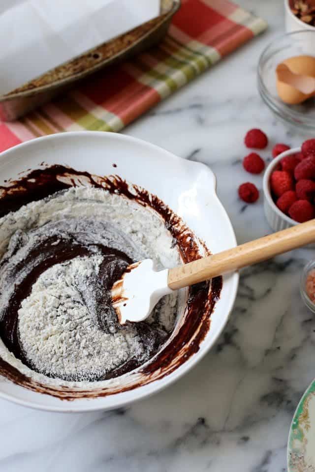 Olive Oil Raspberry and Sea Salt Brownies