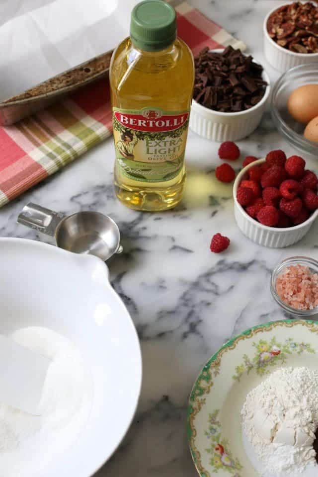Olive Oil Raspberry and Sea Salt Brownies