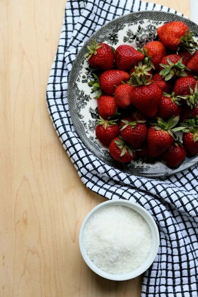 Gluten-Free Dairy-Free Angel Food Cupcakes with strawberries and coconut cream