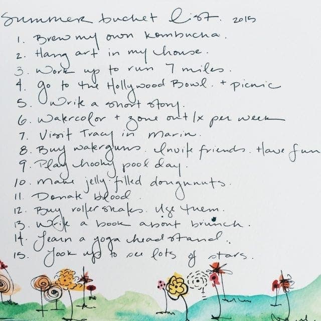Summer Bucket List