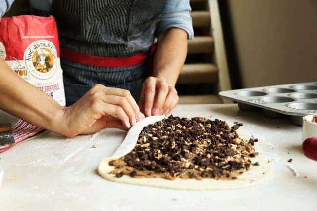 Quick Puff Pastry Chocolate Hazelnut Rolls