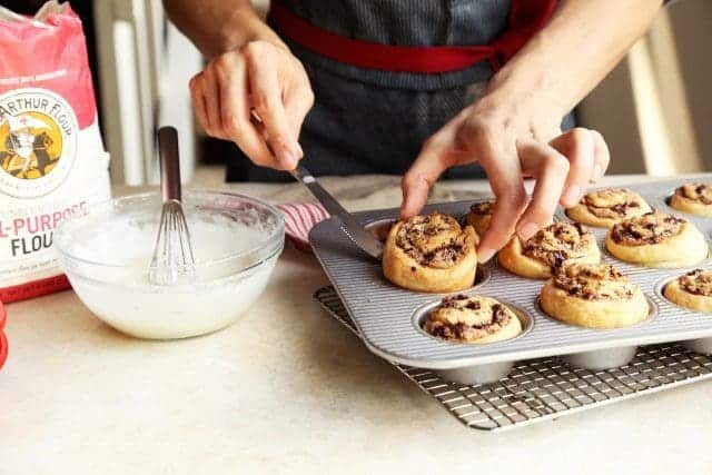 Quick Puff Pastry Chocolate Hazelnut Rolls